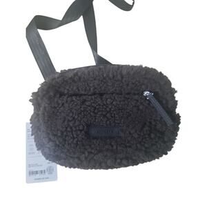 Athleta All About Shearling Belt Bag Brown Sherpa NWT